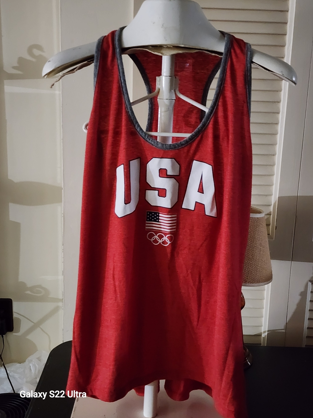 Team Apparel Red Tank Top with Gray Trim